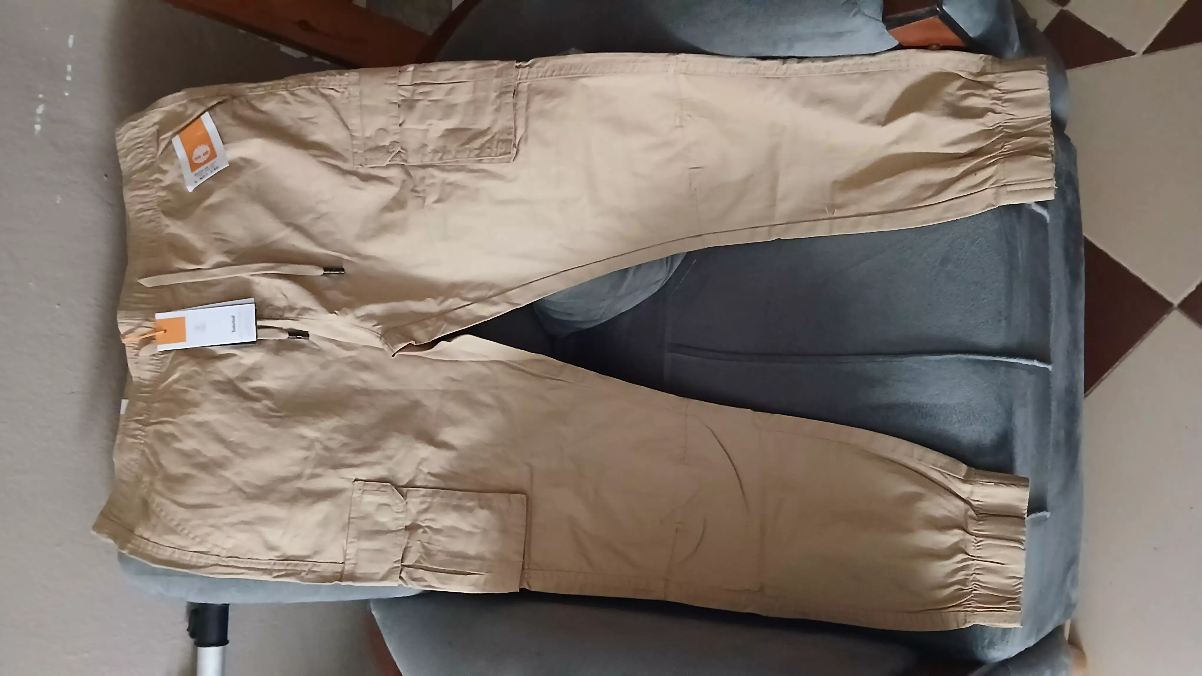 (W:37/L:40)L:40/W:37)Un Beau Pantalon Cargo Beige,  Timberland,  Taille:L()